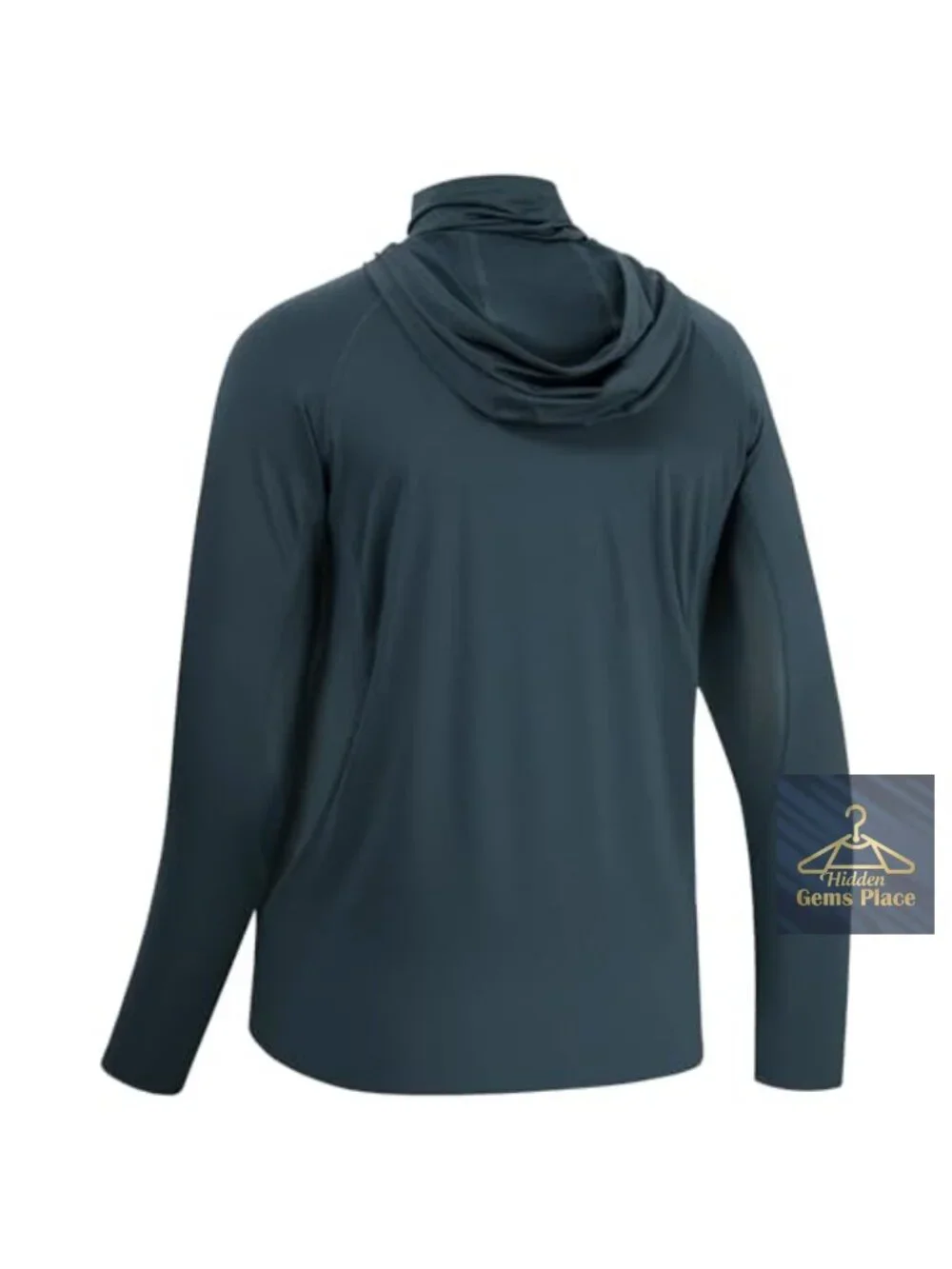 UPF 50+ Long Sleeve Fishing Shirt Hoodie with Mask Neck Gaiter, 4-Way Stretch,